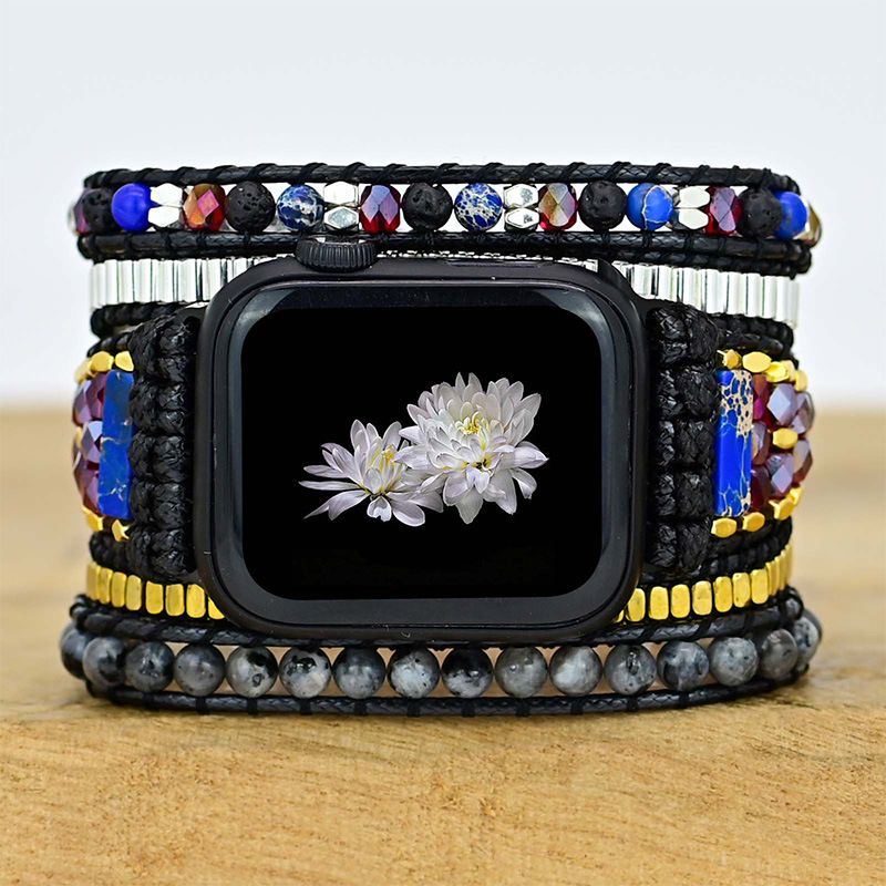 BOHOBANDA™ type 7 - Apple Watch Band - met echte natuurstenen