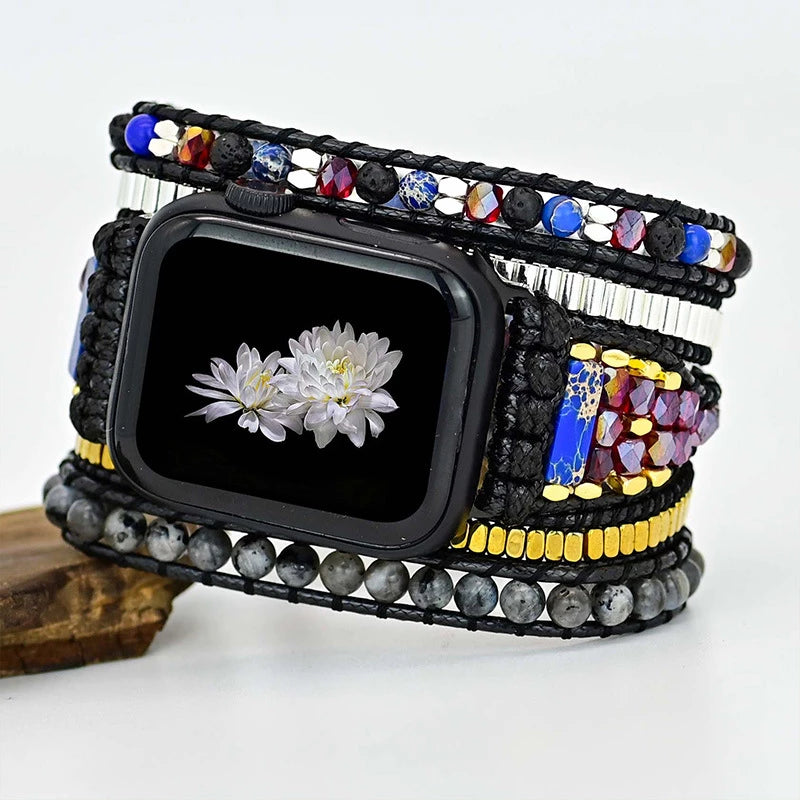 BOHOBANDA™ type 7 - Apple Watch Band - met echte natuurstenen