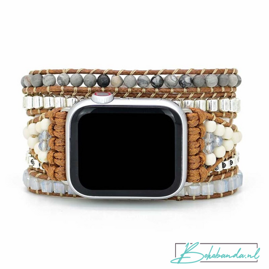 BOHOBANDA™ type 4 - Apple Watch Band - met echte natuurstenen