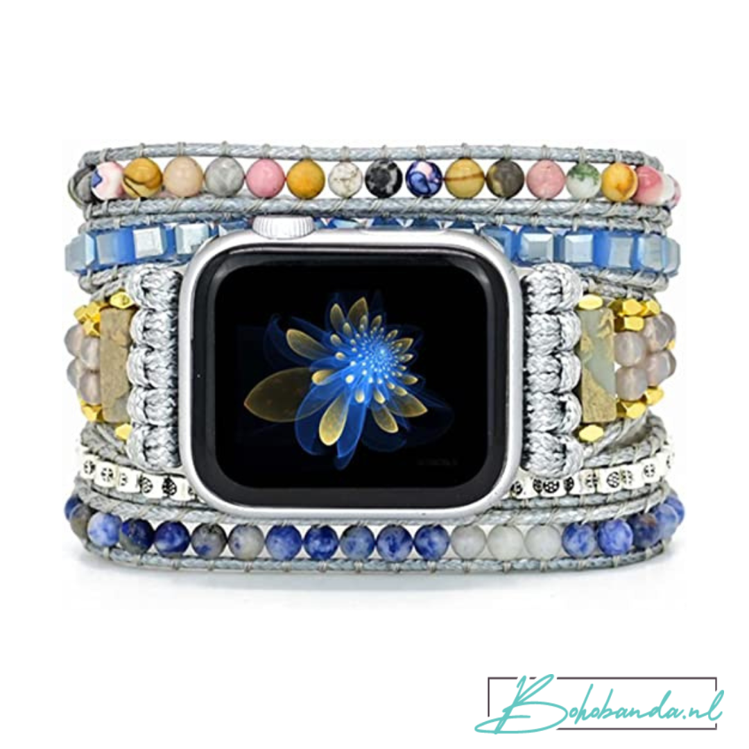 BOHOBANDA™ type 5 - Apple Watch Band - met echte natuurstenen