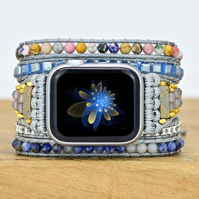 BOHOBANDA™ type 5 - Apple Watch Band - met echte natuurstenen