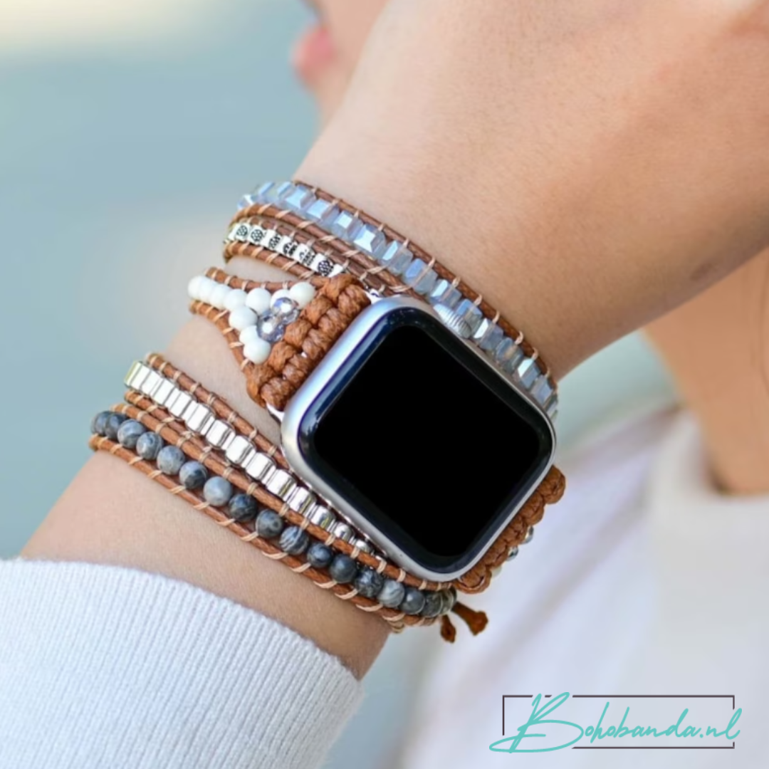 BOHOBANDA type 4 Apple Watch Band met echte natuurstenen